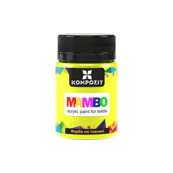 MAMBO Fluorescent Fabric and Leather Paint, 50 ml