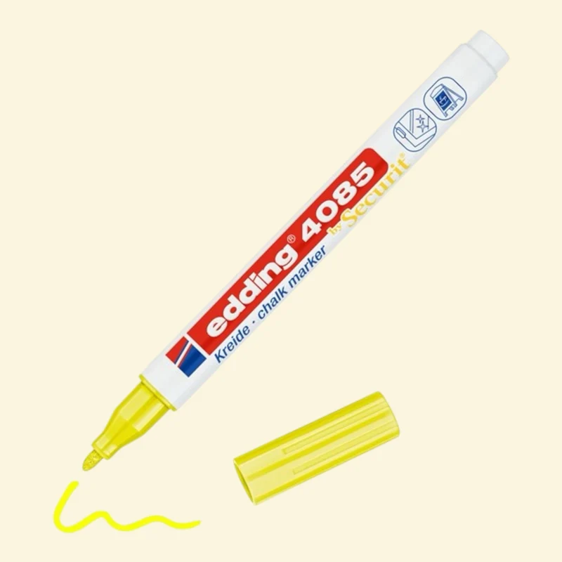 Edding 4085 Kreidemarker Neongelb, Rundspitze 1–2 mm