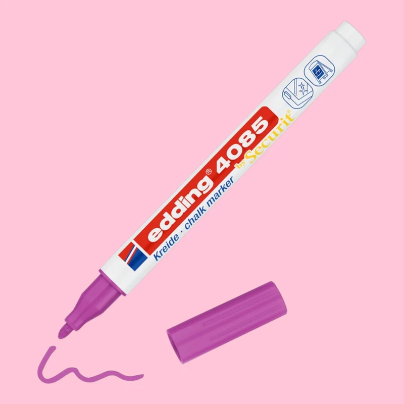 Edding 4085 Kreidemarker Himbeer, Rundspitze 1-2 mm
