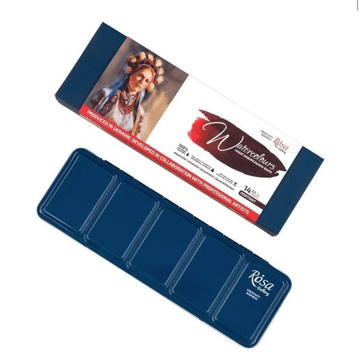Rosa Gallery Portrait Watercolor Set, 14 x 2.5 ml