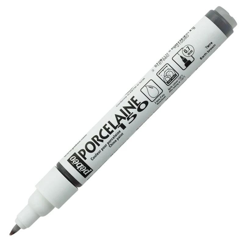 Pebeo Porcelaine 150 Paint Marker - Earth Brown, Feine Spitze