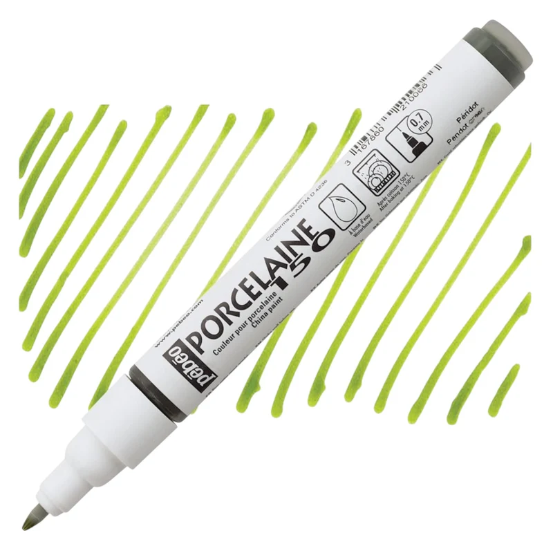 Pebeo Porcelaine 150 Paint Marker - Peridot Green, Feine Spitze