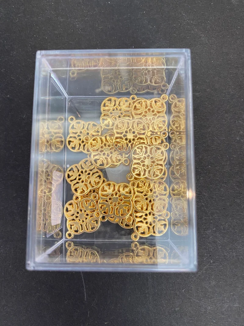 Zwischenteil Metall mit 2 Ösen Ornament
