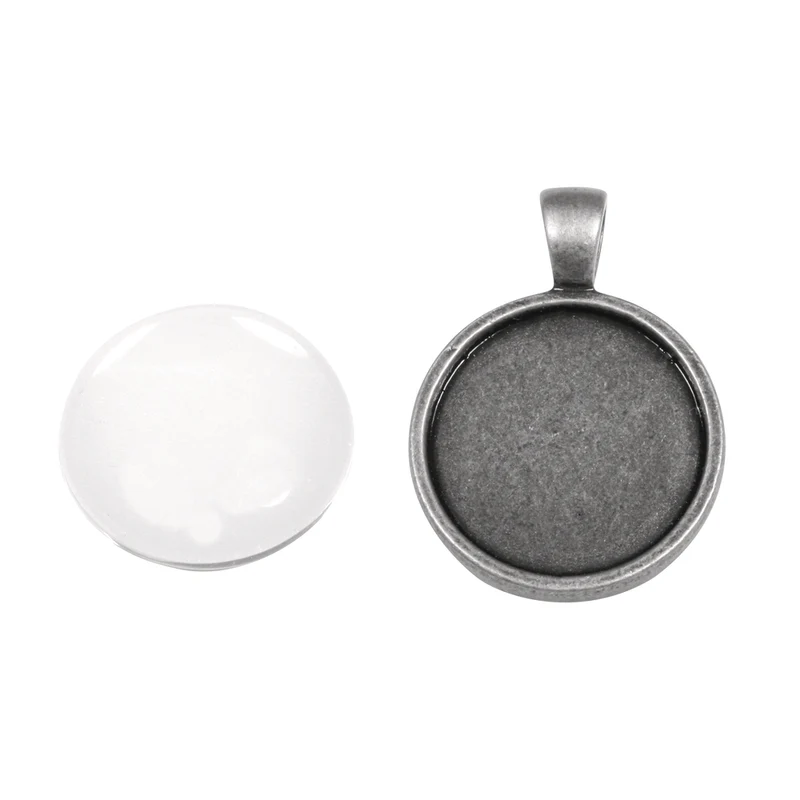 Anhänger, Metallfassung mit Cabochon
