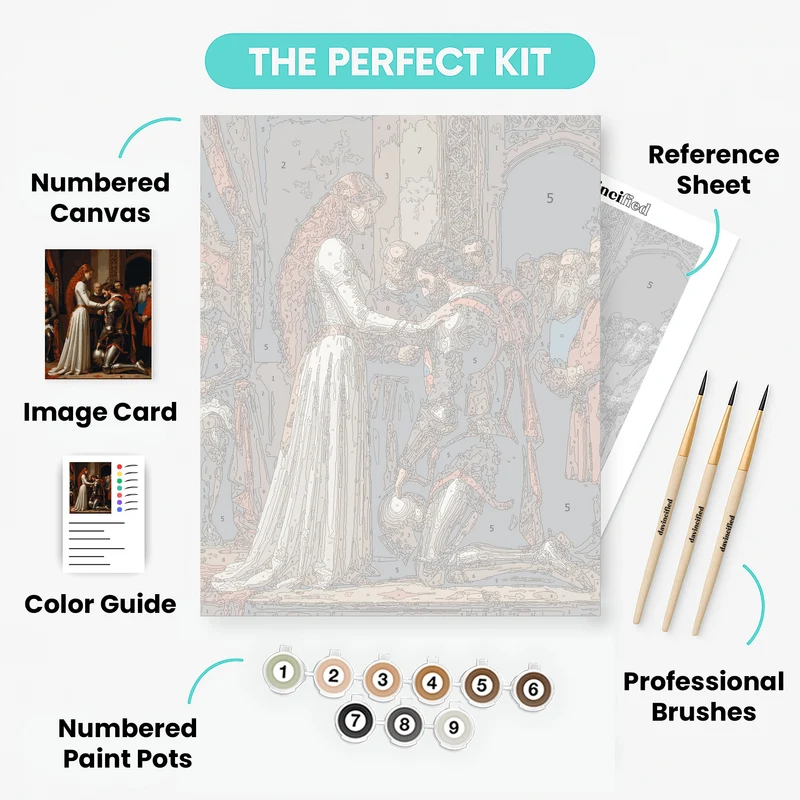 Medieval Knighting Ceremony - Paint by Numbers Kit