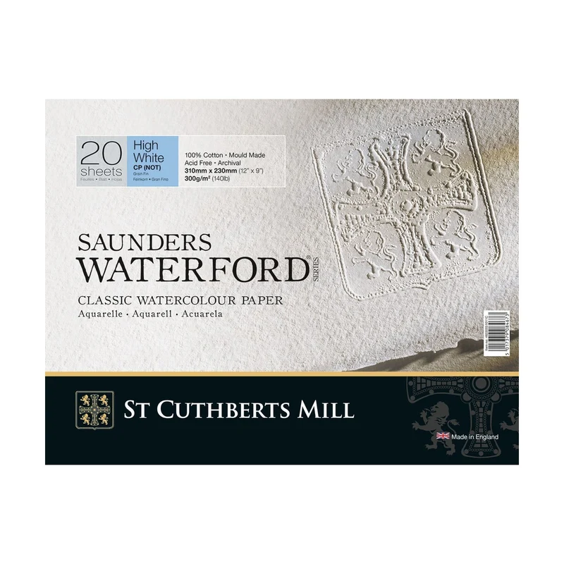 Акварелен блок St Cuthberts Mill Saunders фин релеф 300 g/m² 31 x 41 cm - 20 листа