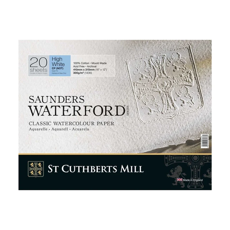 Μπλοκ ακουαρέλας St Cuthberts Mill Saunders λεπτόκοκκο 300 g/m² 31 x 41 cm - 20 φύλλα