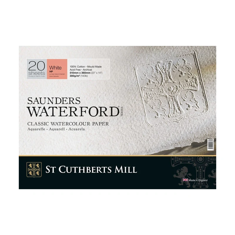 Акварелен блок St Cuthberts Mill Saunders HP 300 g/m² 20 листа – 26 x 51 cm