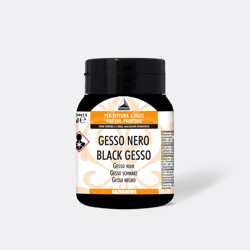 Crni akrilni gesso MAIMERI 500 ml