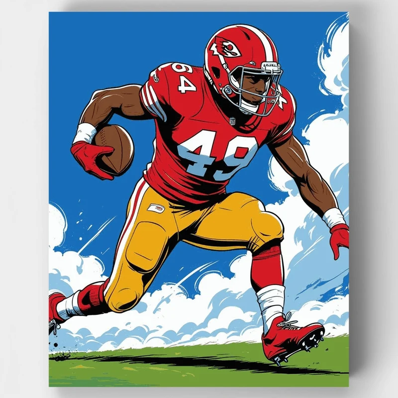 NFL Football Player - Paint by Numbers Kit