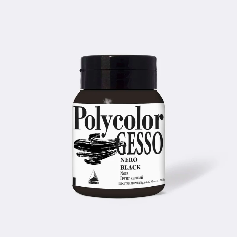 Črni akrilni gesso Maimeri Polycolor 500 ml