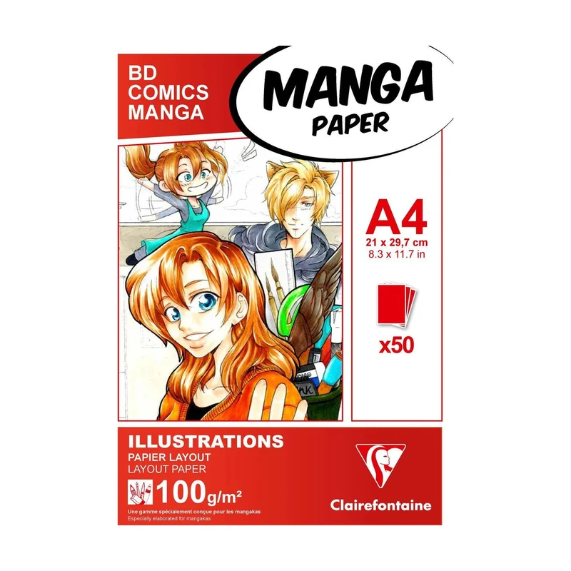 Manga Layout blok Clairefontaine 100 g/m² A5 – A3 - 50 listova