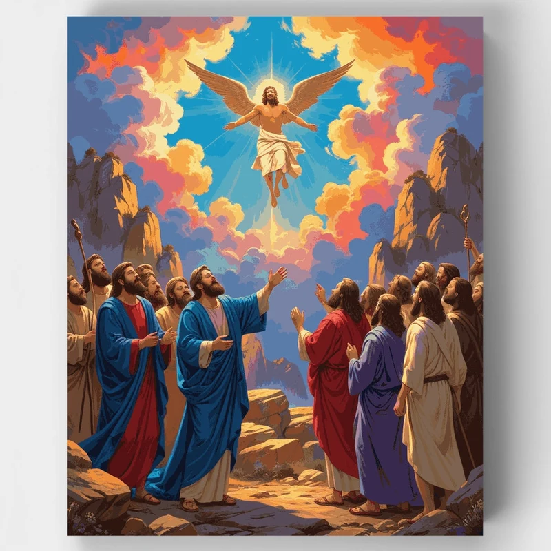 The Ascension with Disciples - Paint by Numbers Kit
