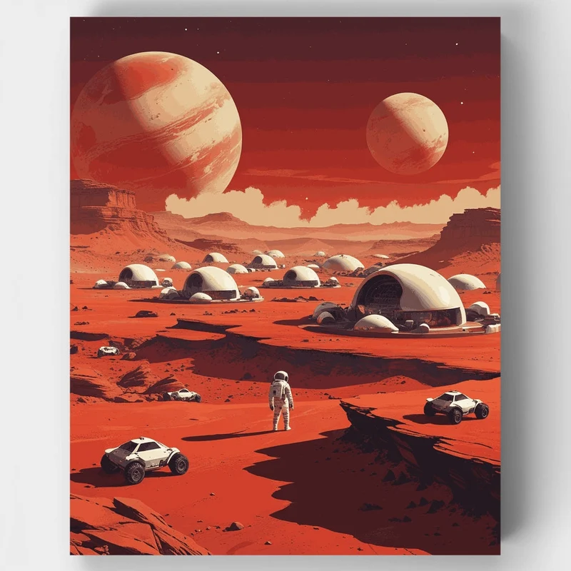 Mars Colony - Paint by Numbers Kit