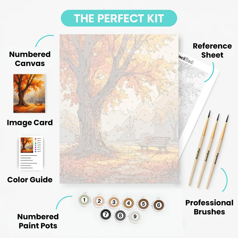 Autumn Park Serenity - Paint by Numbers Kit