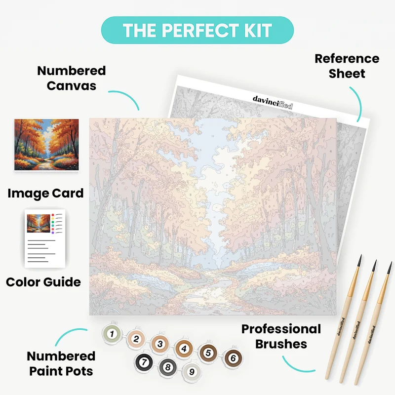 Autumn Forest Pathway - Paint by Numbers Kit