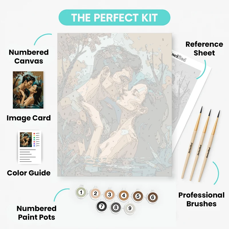 Lovers in the Water - Paint by Numbers Kit
