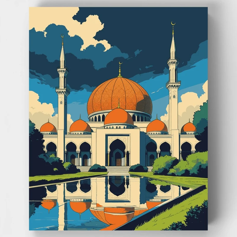 Majestic Mosque - Paint by Numbers Kit