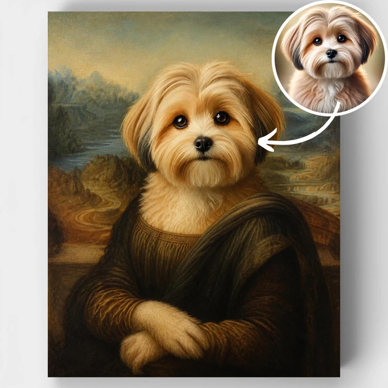 Mona Lisa Pet - Custom Paint by Numbers Kit