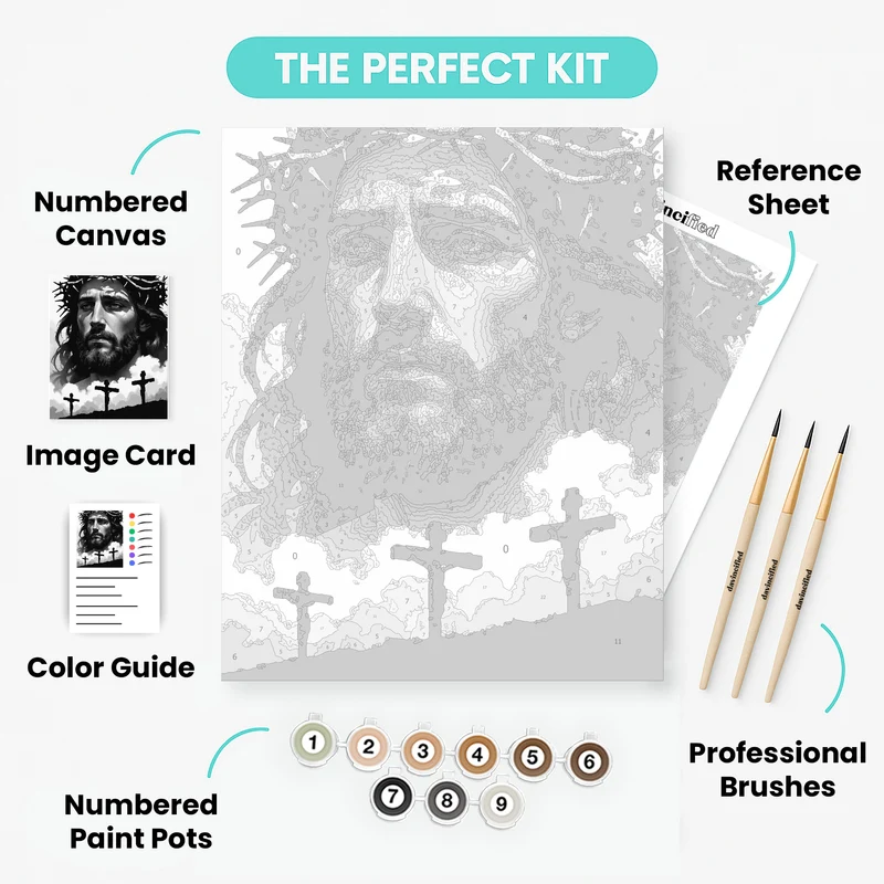 Crown of Thorns and Calvary - Paint by Numbers Kit