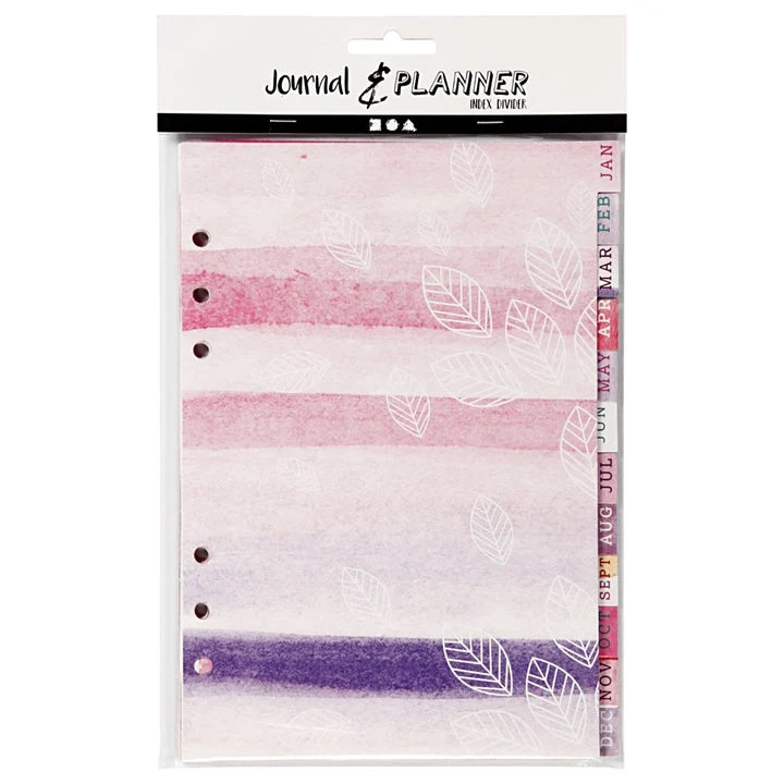 Planner Month Dividers with Colorful Designs