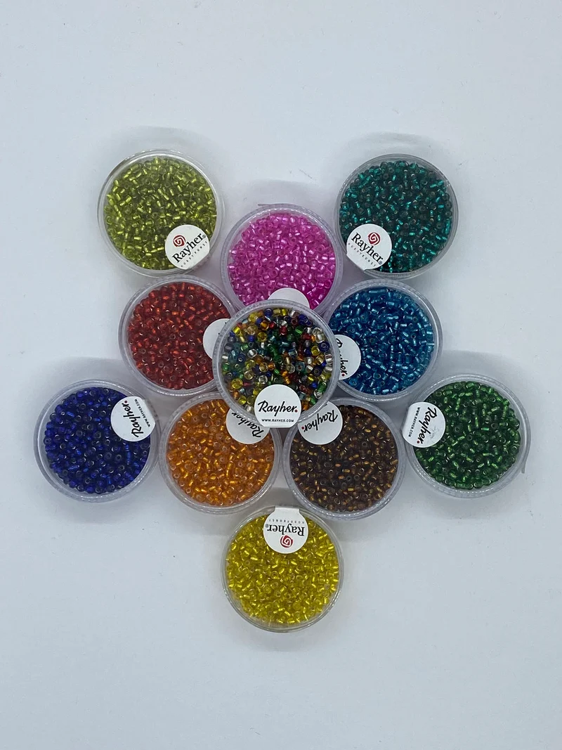 Rocailles, 2,6 mm mit Silbereinzug