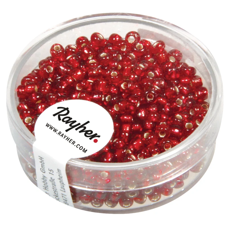Rocailles, 2,6 mm mit Silbereinzug