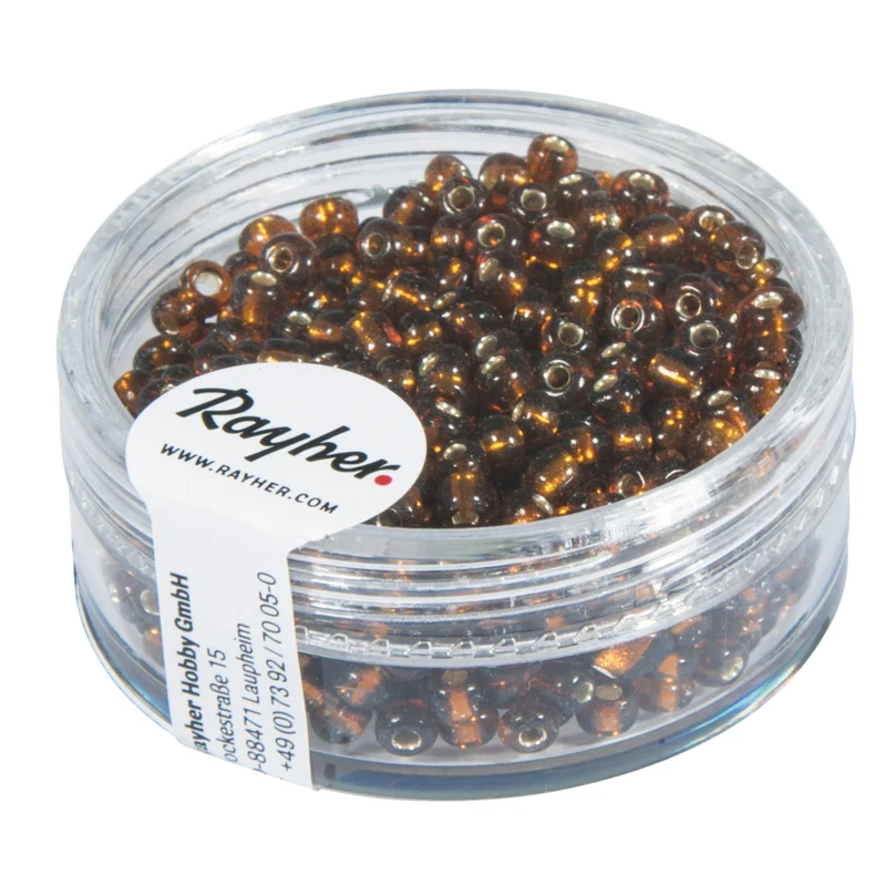 Rocailles, 2,6 mm mit Silbereinzug