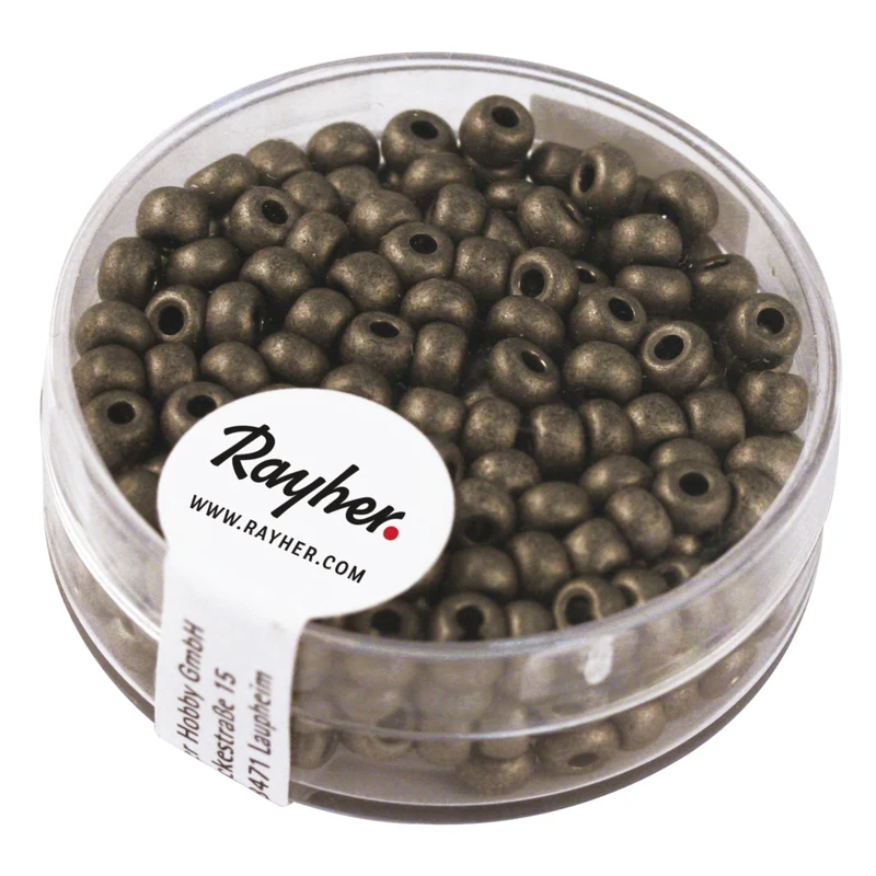 Rocailles, 4 mm Metallic matt