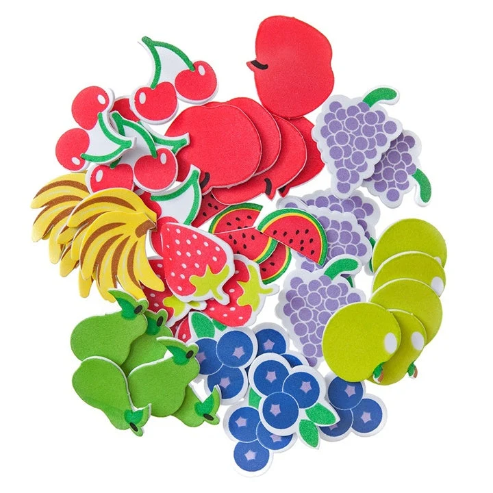 Foam Stickers, Fruit, Set of 45
