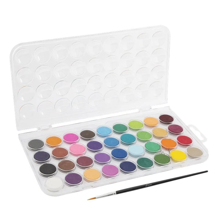 Set of Watercolors and Brush, 36 pcs