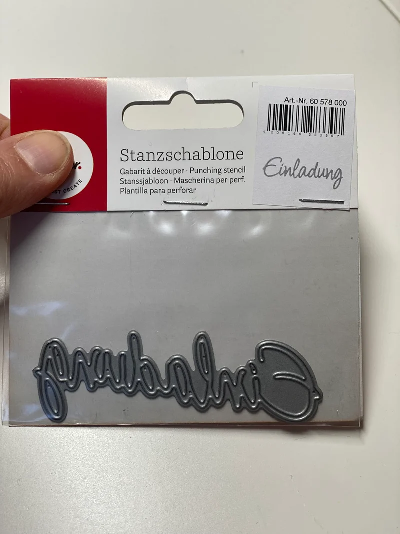Stanzschablone Einladung