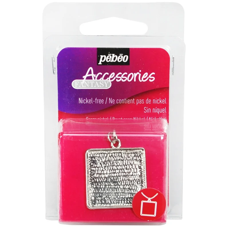 Pebeo - Fantasy Metal Jewellery - Square Pendant