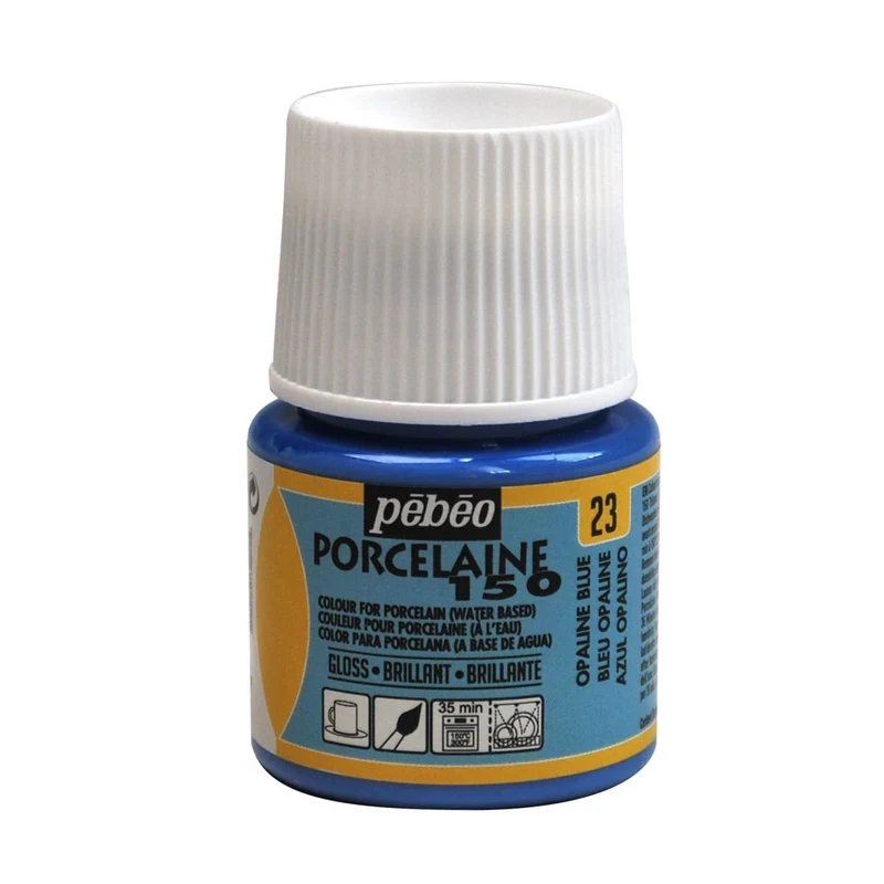 Pebeo - Porcelaine 150 Gloss Paint - Opaline Blue - 45ml
