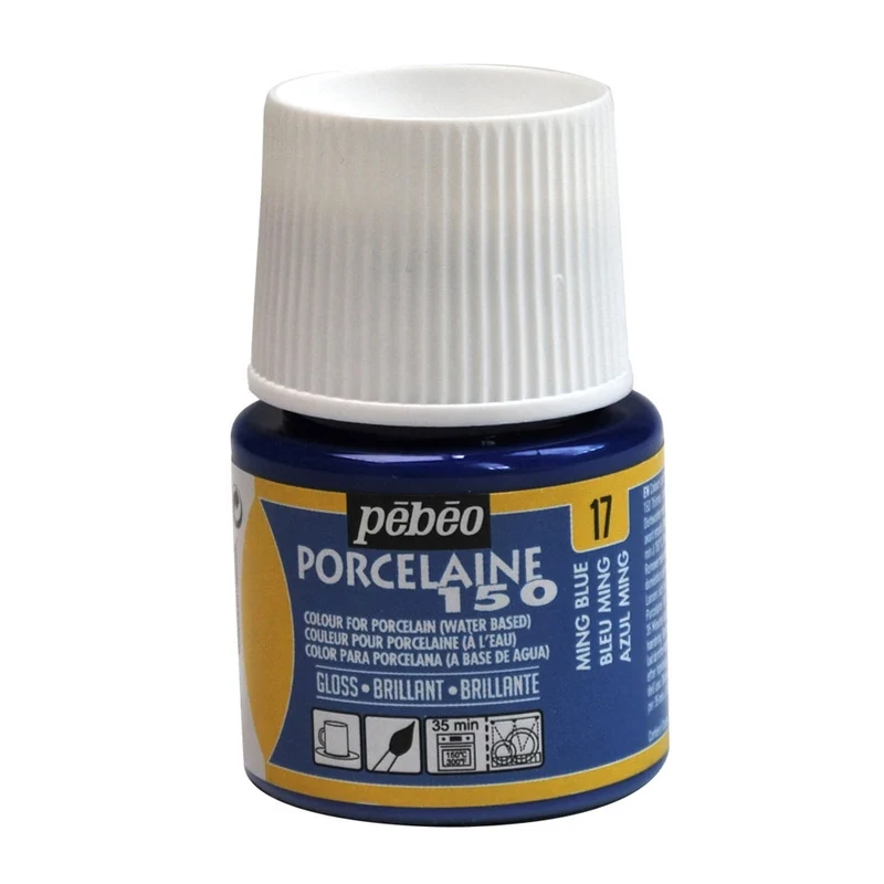 Pebeo - Porcelaine 150 Gloss Paint - Ming Blue - 45ml