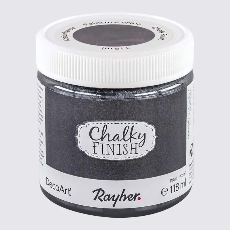 Rayher Chalky-Finish Kreidefarbe – Anthrazit