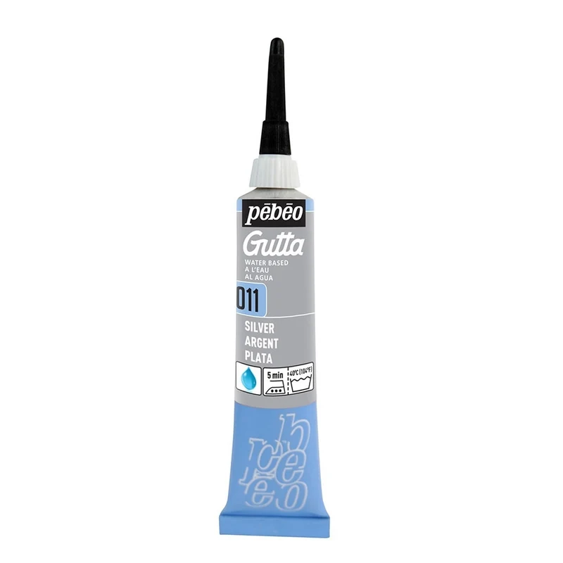 Pebeo - Setasilk Paint Water-Based Gutta - Silver 20ml