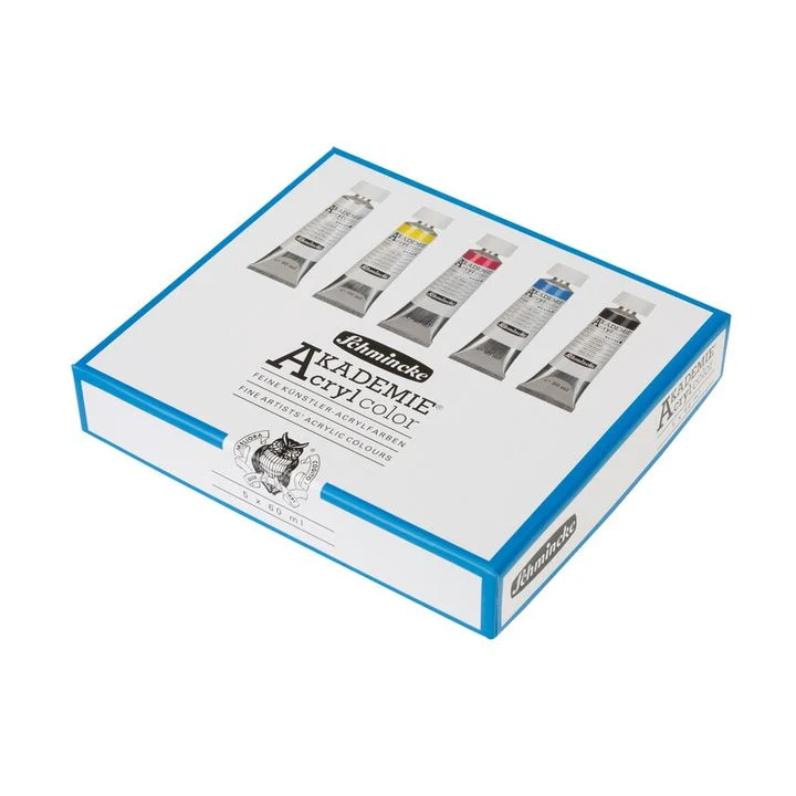 Schmincke AKADEMIE Acrylic Paint Set in Tubes, 5 x 60 ml