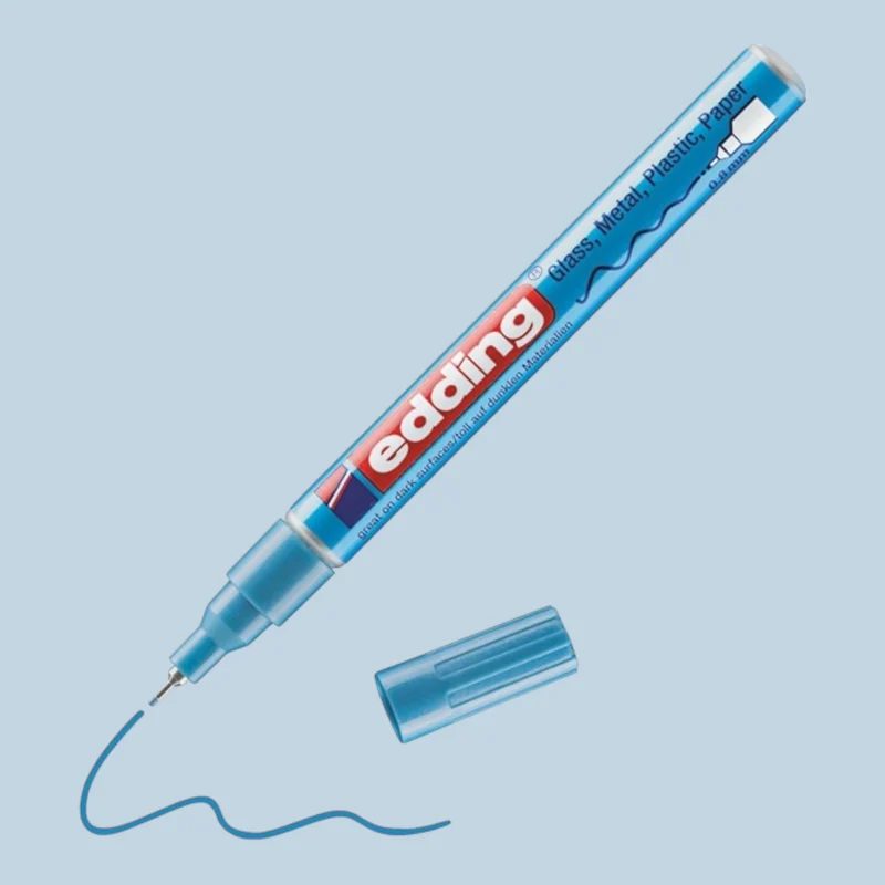 Edding 780 Glanzlack-Marker hellblau-metallic , 0,8 mm
