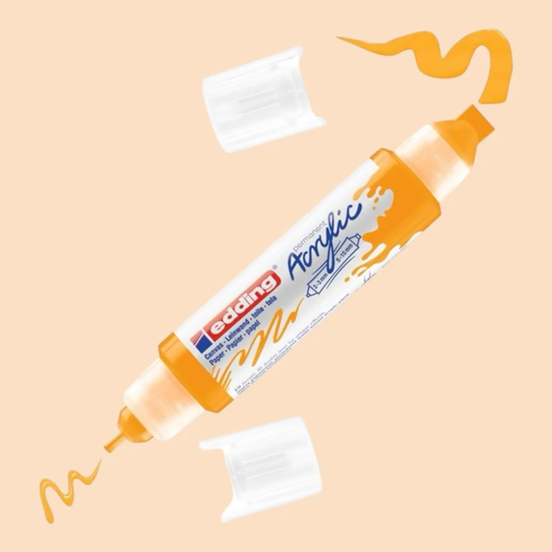Edding 5400 Acryl 3D Double Liner Sonnengelb 906, Tubenspitze 2-3 mm . 5-10 mm