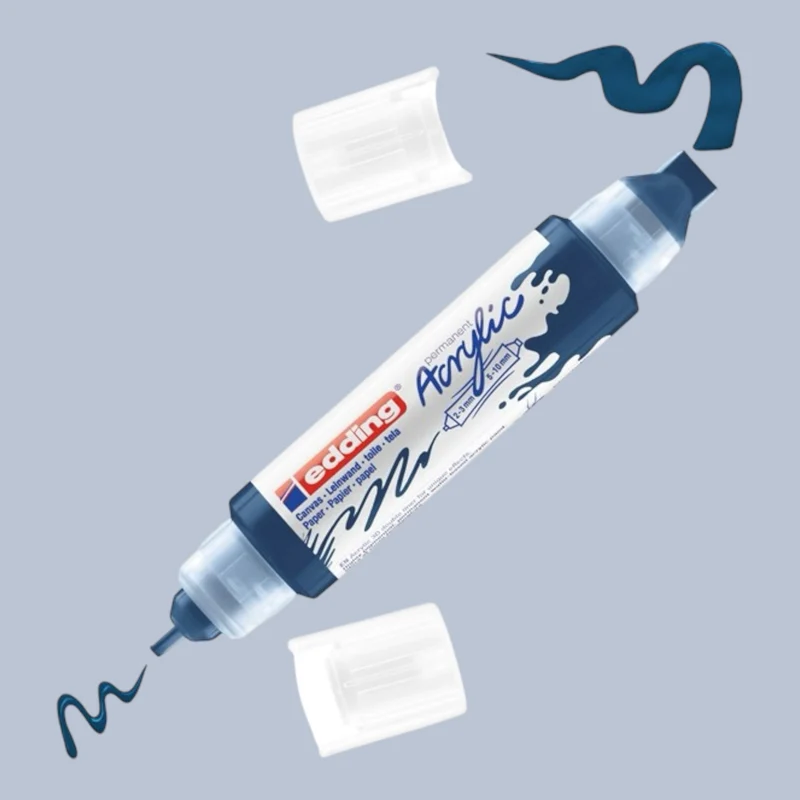 Edding 5400 Acryl 3D Double Liner Nachtblau 933 , Tubenspitze 2-3 mm . 5-10 mm