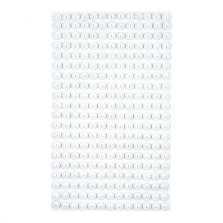 Self-Adhesive Pearls 6 mm Off White / 260 pcs