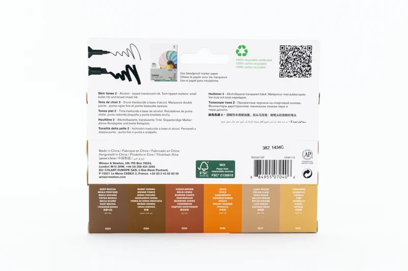 Winsor and Newton - PROMARKER 6 Set SKIN TONES SET 2