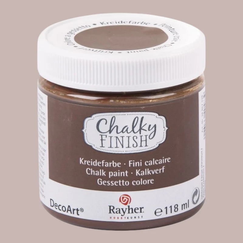 Rayher Chalky-Finish Kreidefarbe – Dunkelbraun