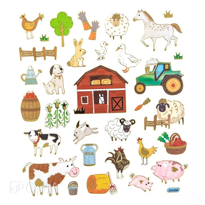 Farm Stickers, 32 pcs