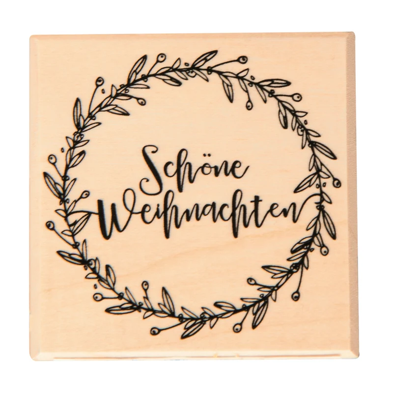 Stempel Kranz schöne Weihnachten