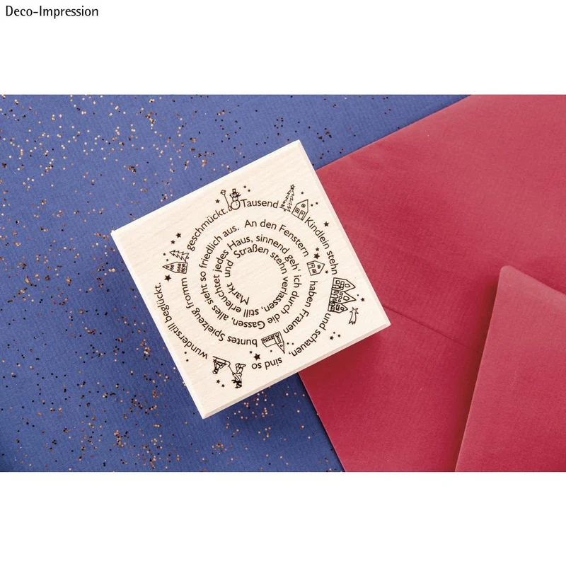 Stempel Spirale mit Weihnachtlichen Worten