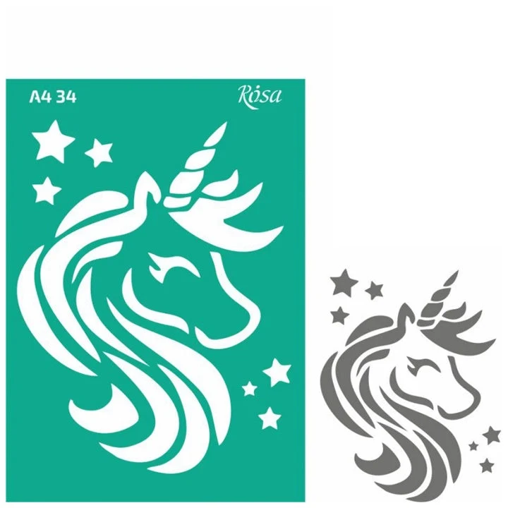 Rosa Talent A4 Self-Adhesive Stencil, Pattern No. 34