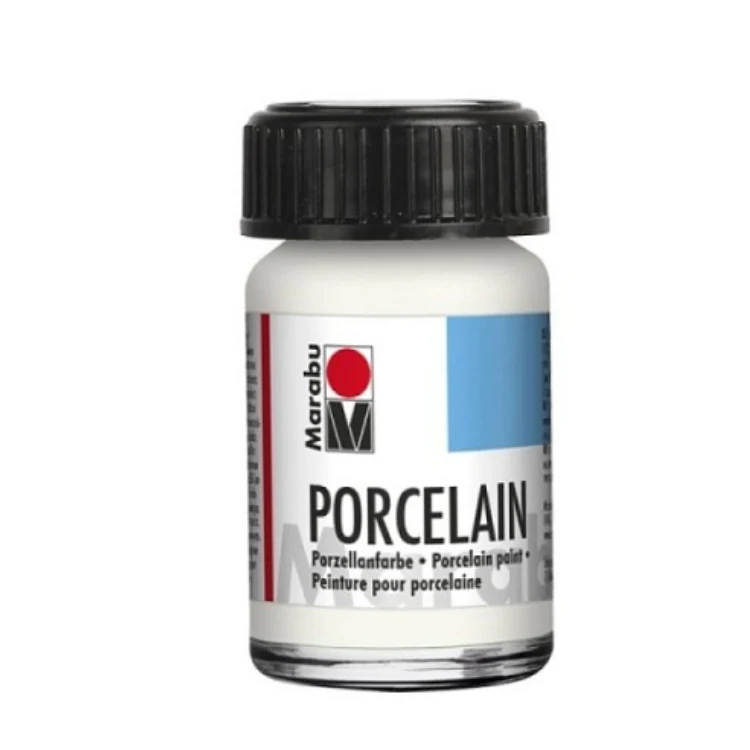 Marabu Deckende Porzellan Farbe , Weiß 070 ,15 ml