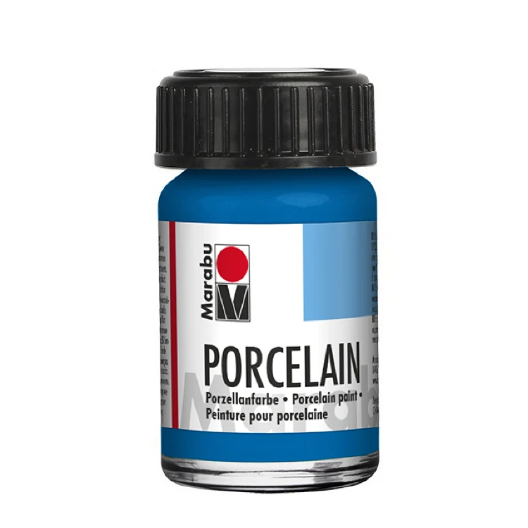 Marabu Deckende Porzellan- und Glasfarbe, Enzian 057 ,15 ml